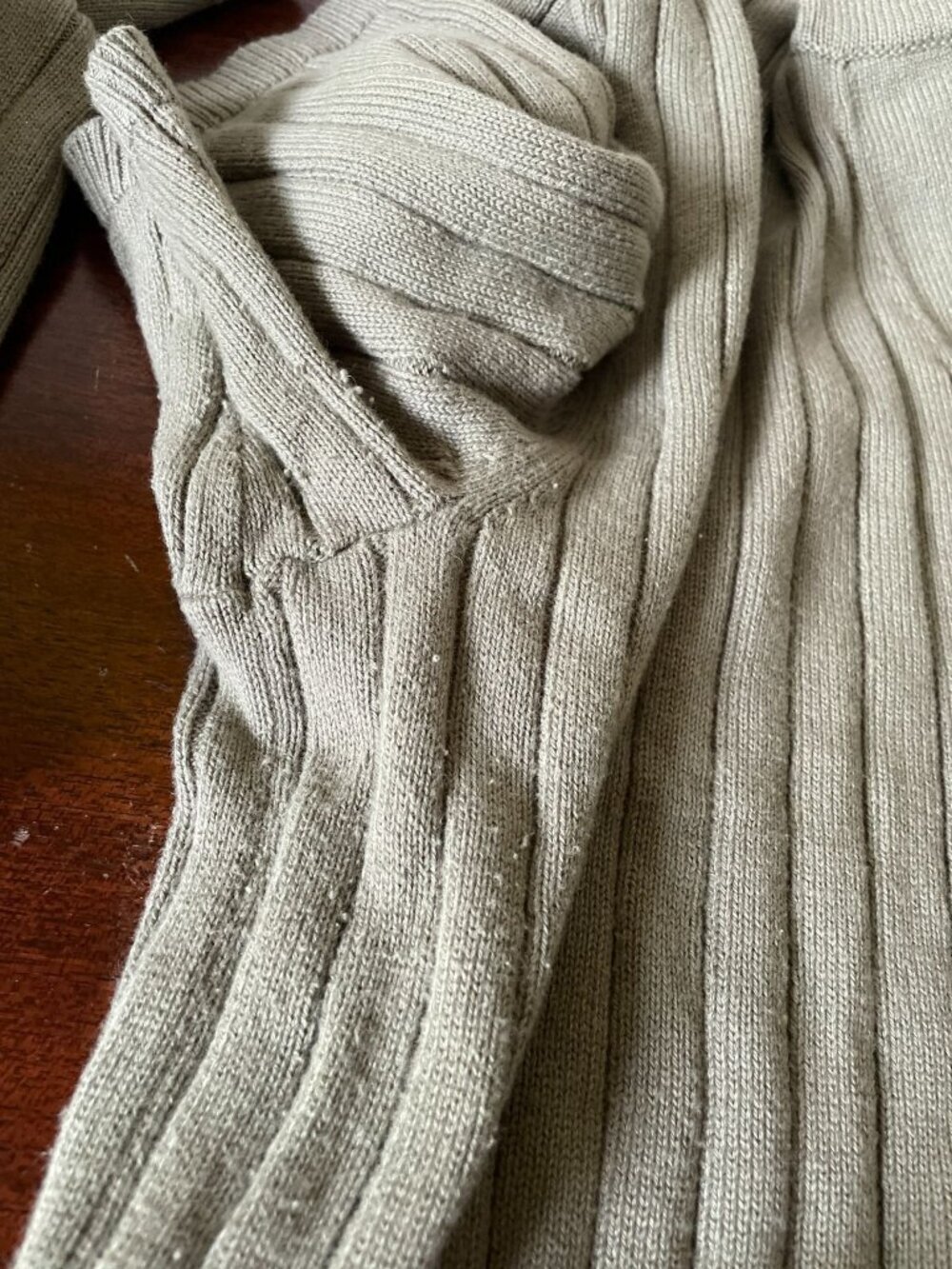 Haven Well Within Organic Cotton Wide Rib Pants and Boxy Top Set Lounge Green XL - Picture 7 of 11